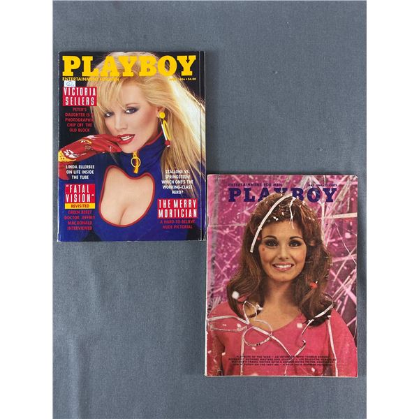 2 Vintage Playboy Adult Magazines. May 1960 & April 1986