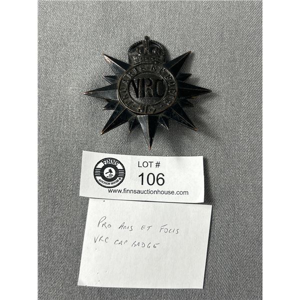 Vintage Pro Aris Et Focis VRC Cap Badge