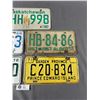 Image 2 : Lot Of Vintage License Plates - Yukon, BC, PEI, Alberta, SK