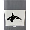 Image 1 : 1999 Aboriginal Waglisla, BC Signed Ben Houstie Painting - Killer Whale approx. 17" x 14"