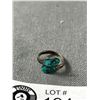 Image 2 : Antique Sterling Enamel Adjustable Ring