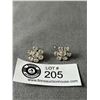 Image 1 : 1950's Sterling & Rhinestone Earrings. Jay Flex