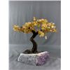 Image 1 : 12" Citrine Bonsai Tree w/Amethyst Base MSRP $3200.00