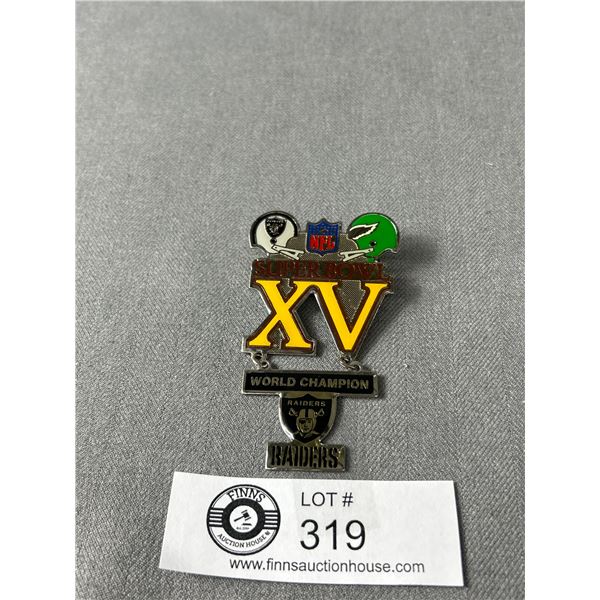 NFL Super Bowl XV World Champion Raiders Extensiv Pin