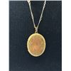 Image 2 : Vintage Hand Engraved Design Picture Locket Pendant w/ Chain Necklace