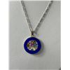 Image 2 : Sterling Silver Venetian Milleviori Pendant w/ Chain Necklace, Tested & Polished