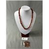 Image 1 : Genuine Natural Baltic Amber Necklace 23" L & Small Bag w/ extra Amber To Add On