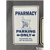 Image 2 : 2 Parking Signs - Metal Loading Zone Approx. 12" x 12" & Plastic Pharmacy 11" x 16"