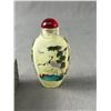 Image 2 : Boxed Oriental Snuff Bottle Hand Painted Inside & Out