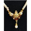Image 2 : Lovely Pearls, Glass & Rhinestones Necklace, Original Clasp