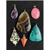 Image 1 : 6 Genuine Gem Stones Pendant