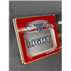 Image 2 : Vintage Budweiser Boxed Light Electric Sign. NO SHIPPING. Approx. 10" x 30"
