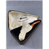 Image 1 : NOS Genuine Handmade Sunalp Block Meerschaum Tobacco Pipe in Fitted Case (England)