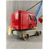 Image 2 : Vintage GAMA #280 Crane Excavator Tin Toy w/Plastic Cab. Made In West Germany. Approx. 12" H w/ Base