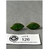 Image 1 : Antique Hand Carved Imperial Chinese Jade Cufflinks, Dark Green Colour