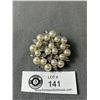 Image 1 : Large Vintage Pearls & Rhinestones Brooch, 2" Diameter