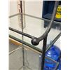 Image 2 : Metal Framed Shelving Unit w/ 6 Glass Shelves. NO SHIPPING Approx. 72" H x 17 1/2" L x 14" W
