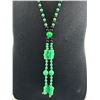 Image 2 : Green & Black Art Deco Lariat Necklace