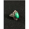 Image 1 : Vintage 925 Sterling Silver w/ Malachite Center Stone & Makasite Stones Ring