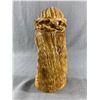 Image 2 : Vintage Hand Carved Solid & Heavy Wood Bust Ornament Of Jesus Christ. 8" H In Good Cond. No Damages