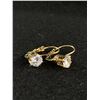 Image 2 : 2 Pairs of Cubic Zirconia Earrings. 1 Lever Back, 1 Stud ( no backs)