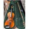 Image 2 : Vintage Violin W/ Bow, Music Stand & Case. Approx. 24" L