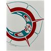 Image 3 : Original "Moon" Painting by Canadian Indigenous Artist Ben Houstie Signed and Dated 2004 Waglisla BC
