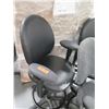 Image 2 : Qty 3 Rolling Adjustable Office Armchairs w/ Footrests,  Misc Sizes