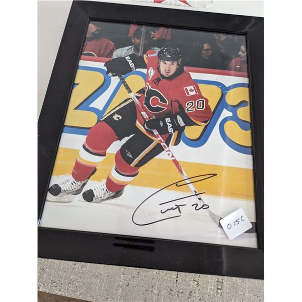Framed Signed Photo Curtis Glencross Calgary Flames