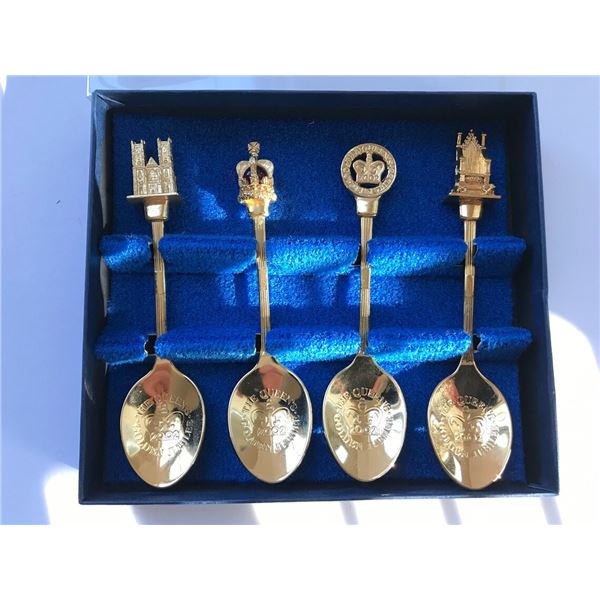 Queens Golden Jubilee 22 carat Plated Spoons