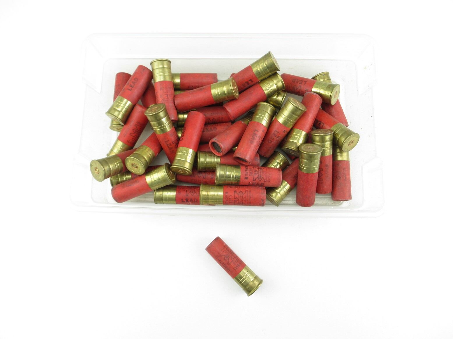 WINCHESTER 8 GAUGE MAGNUM INDUSTRIAL LEAD SHOT SHELLS AMMO LOT