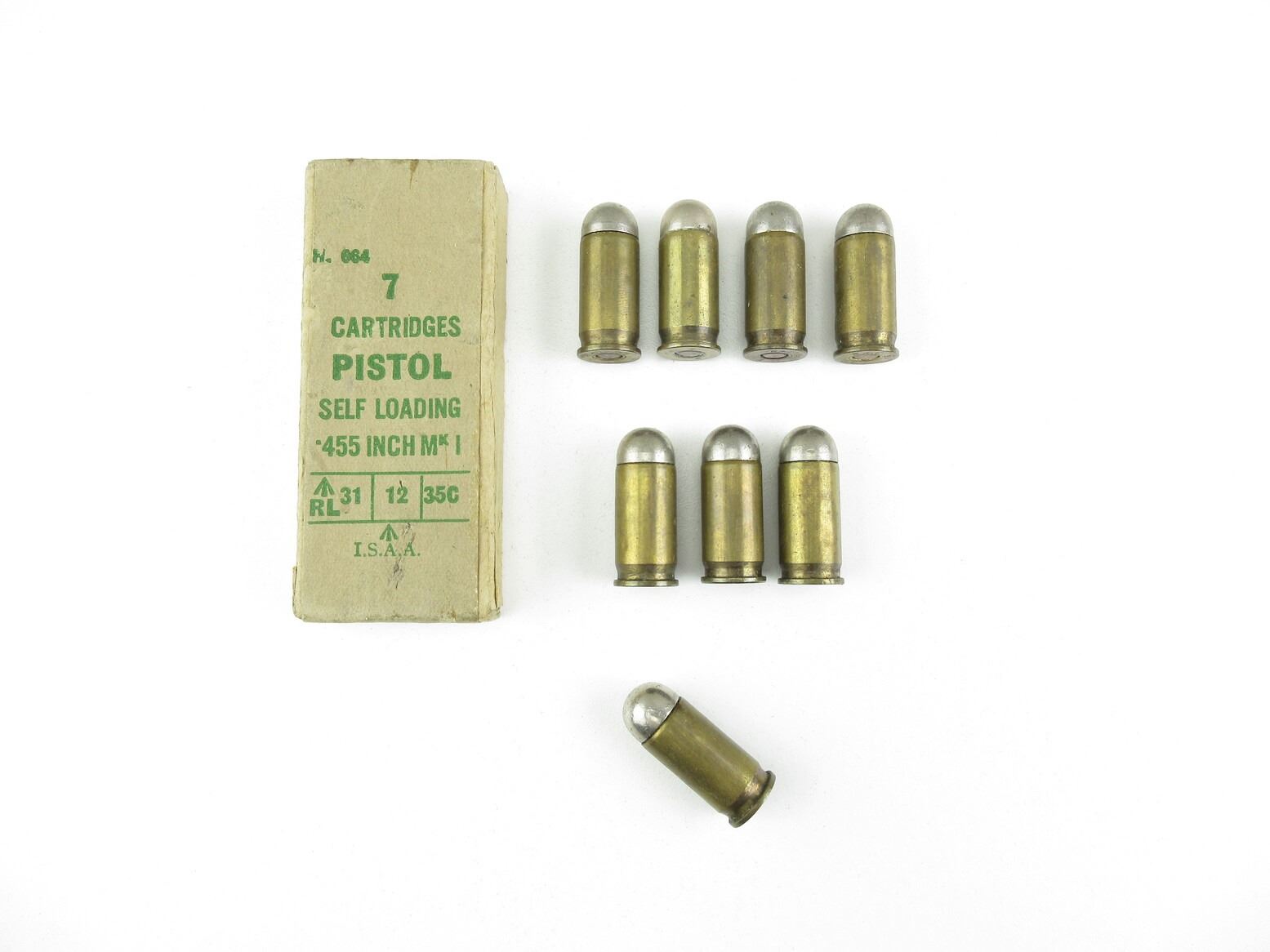 ASSORTED MILITARY .455 WEBLEY AUTO PISTOL AMMO LOT