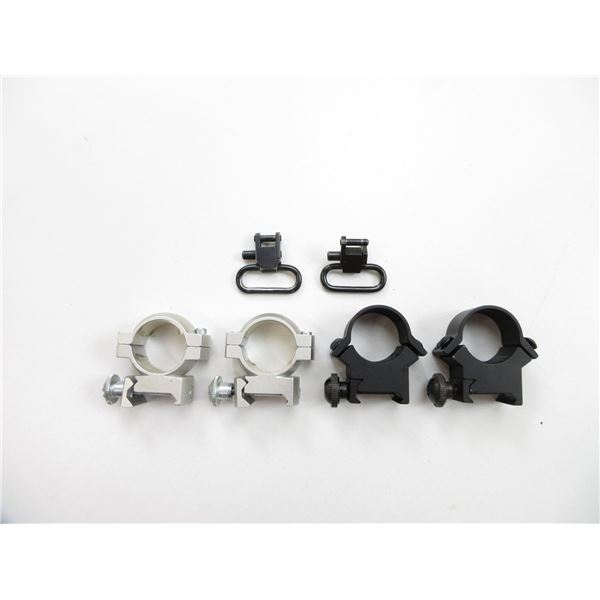 SCOPE RINGS AND QD SWIVELS LOT