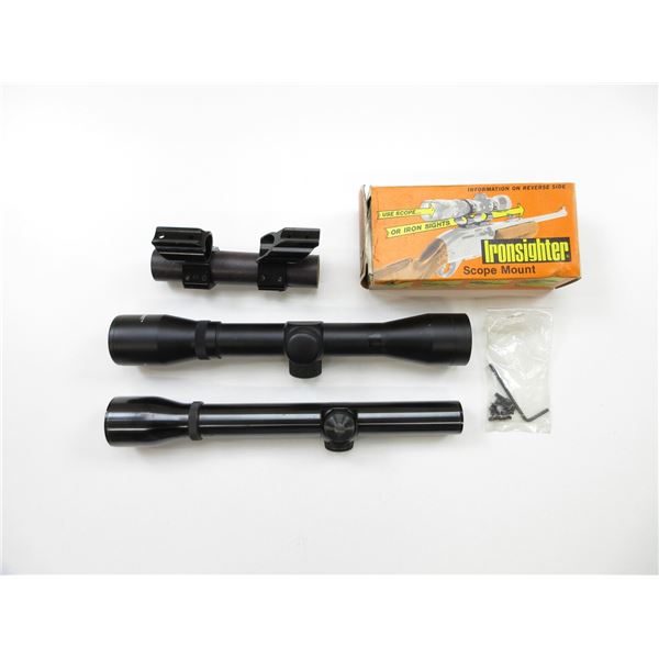 ASSORTED SCOPES AND SCOPE RINGS LOT
