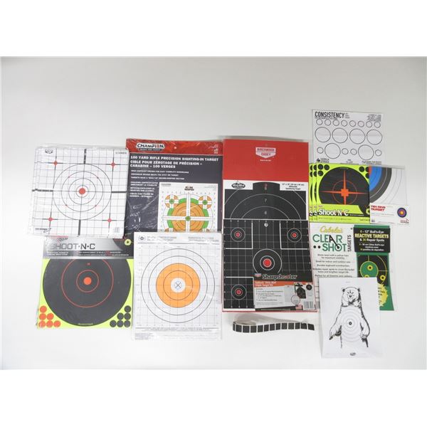 ASSORTED PAPER TYPE TARGETS LOT
