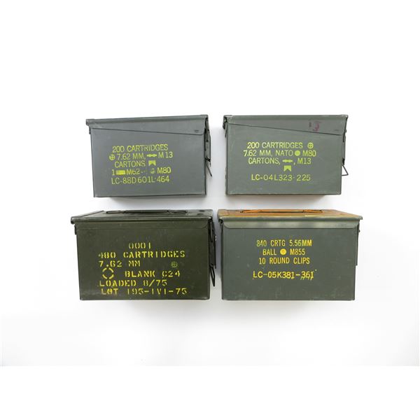 ASSORTED METAL AMMO TIN LOT