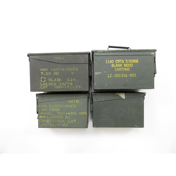 ASSORTED METAL AMMO TIN LOT