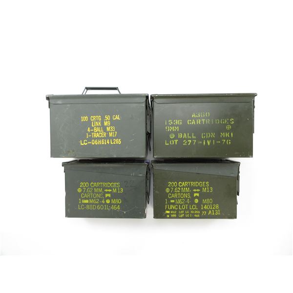 ASSORTED METAL AMMO TIN LOT