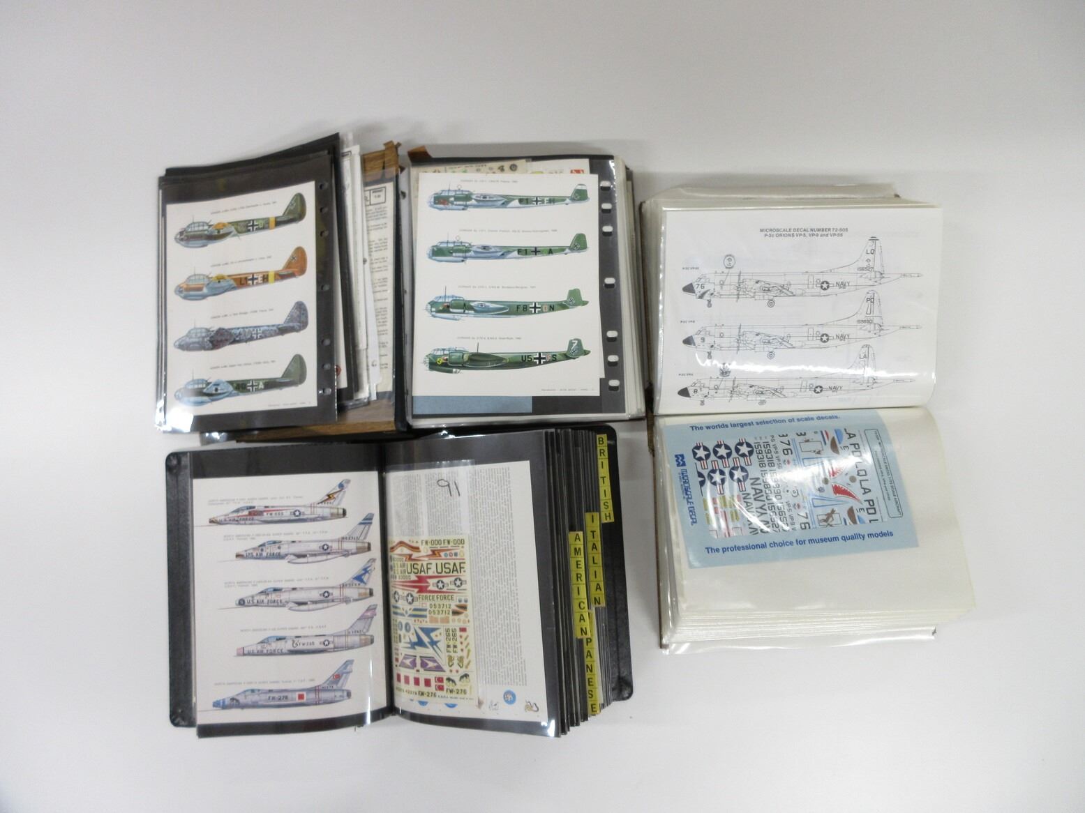 ASSORTED MILITARY AIRCRAFT INFORMATION AND MODEL STICKER LOT - Switzer ...
