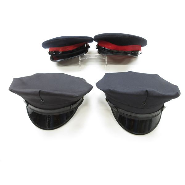 ASSORTED POLICE TYPE PEAKED CAP LOT