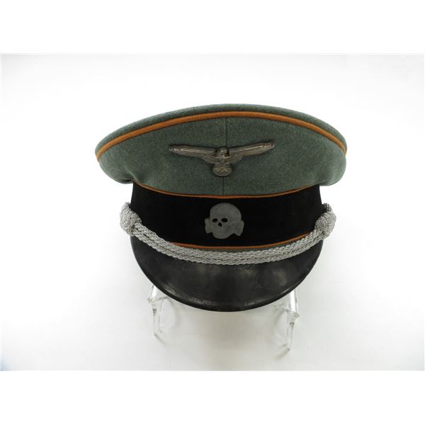 WWII GERMAN ARMY SS PEAKED CAP