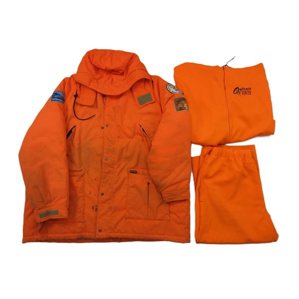ASSORTED ORANGE HUNTING CLOTHING LOT