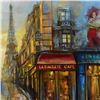 Image 3 : Vadik Suljakov "Cafe La Raclete" Original Oil on Canvas