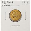 Image 1 : 1915 $2 1/2 Indian Head Quarter Eagle Gold Coin