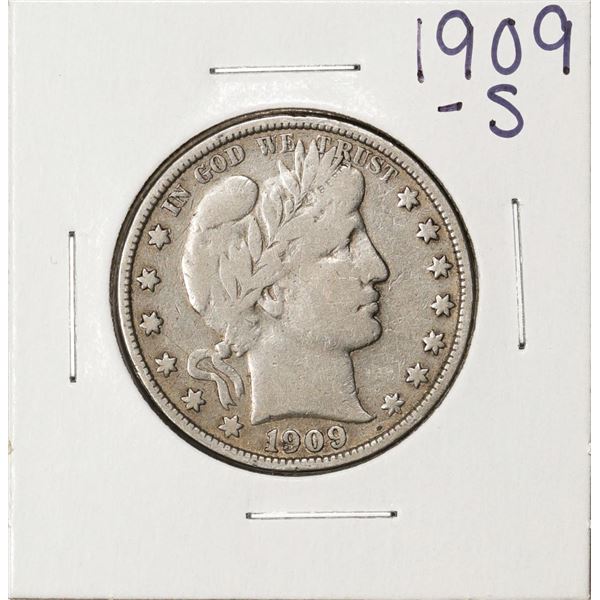 1909-S Barber Half Dollar Coin