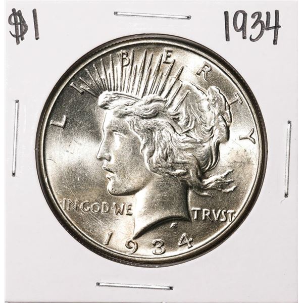 1934 $1 Peace Silver Dollar Coin
