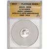 Image 1 : 2014 Proof 1/10 oz Platinum JFK Apollo 11 Anniversary Medal ANACS MS68