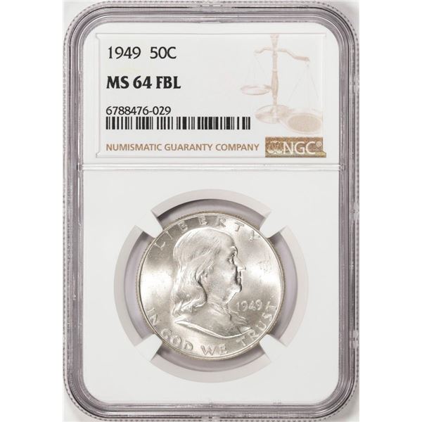 1949 Franklin Half Dollar Coin NGC MS64FBL