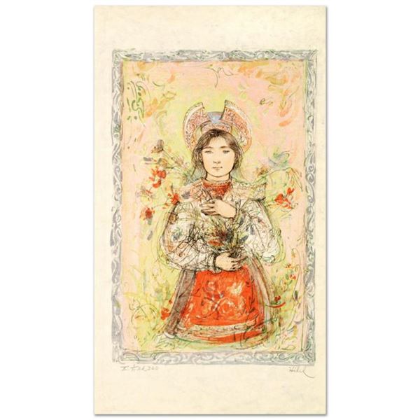 Edna Hibel (1917-2014) "Tonnette" Limited Edition Lithograph on Rice Paper