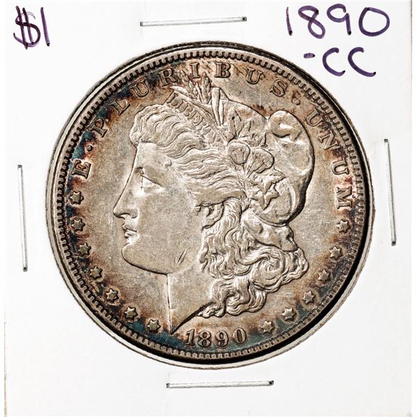 1890-CC $1 Morgan Silver Dollar Coin Nice Toning